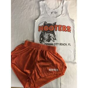 B26 #21 Hooters Girl Rare Vintage Uniform Tank Shorts Panama City Beach FL Xs